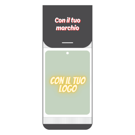 Profumatore per auto personalizzabile con confezione in cartone carta