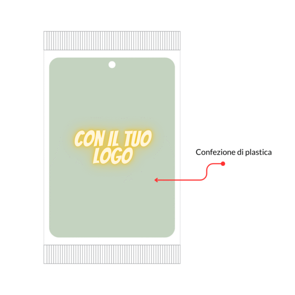 Profumatore per auto personalizzabile con confezione in cartone carta